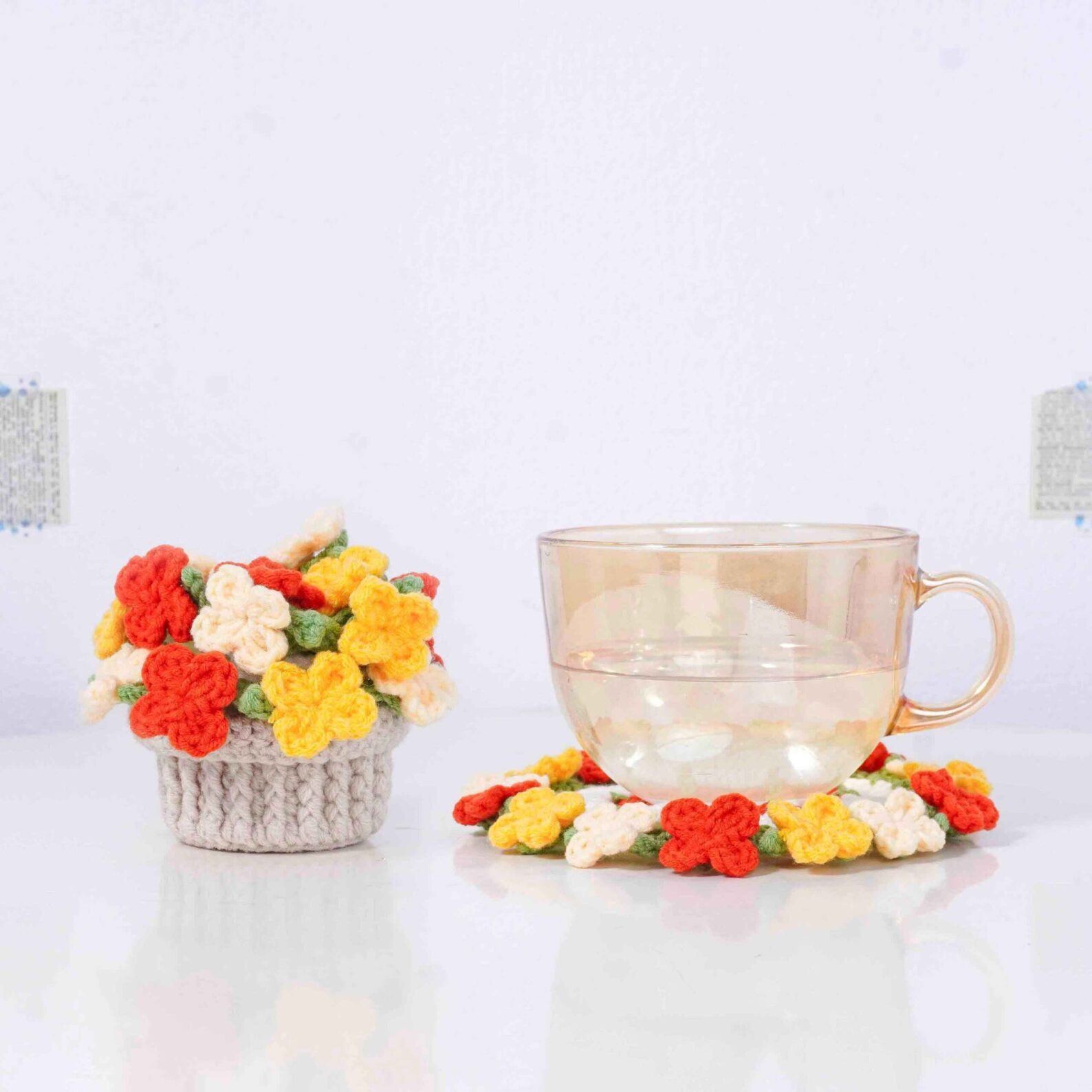 Sunshine Flowers Coaster Crochet Pattern