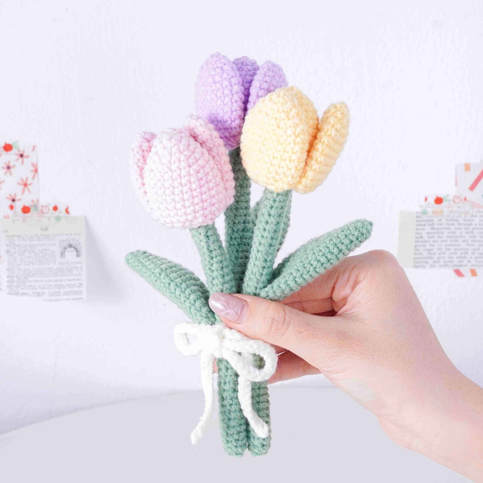 Colorful Tulip Flower Crochet Pattern