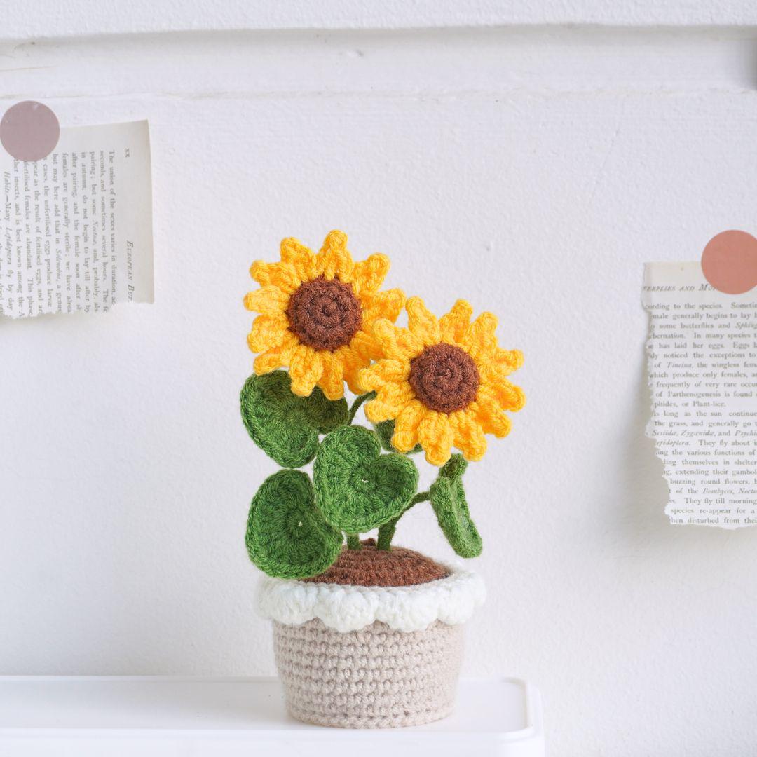 Sunflower Pot Crochet Pattern