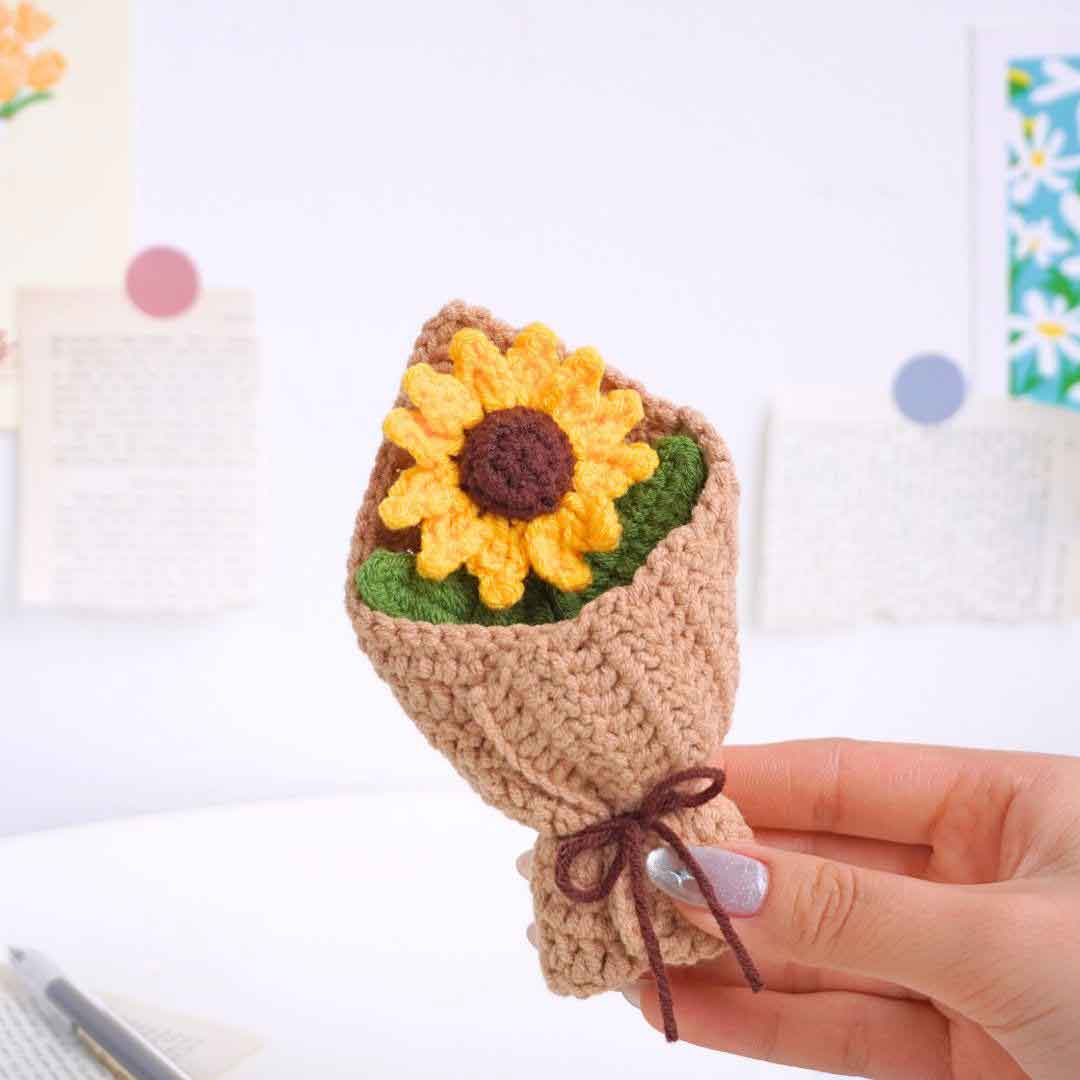Sunflower Mini Bouquet Crochet Pattern