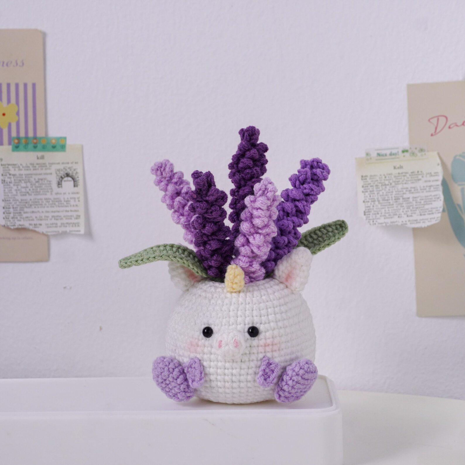 Lavender Unicorn Pot Crochet Pattern