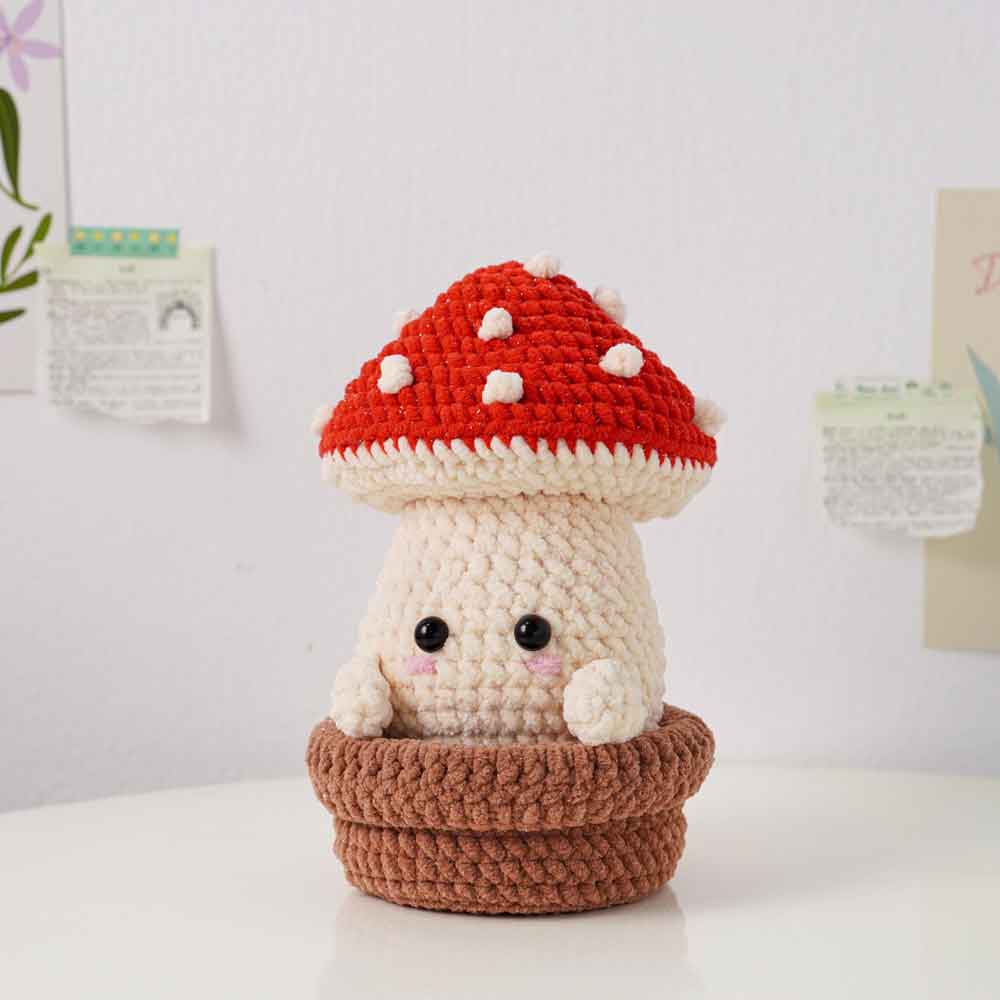 Mushroom Pot Crochet Pattern