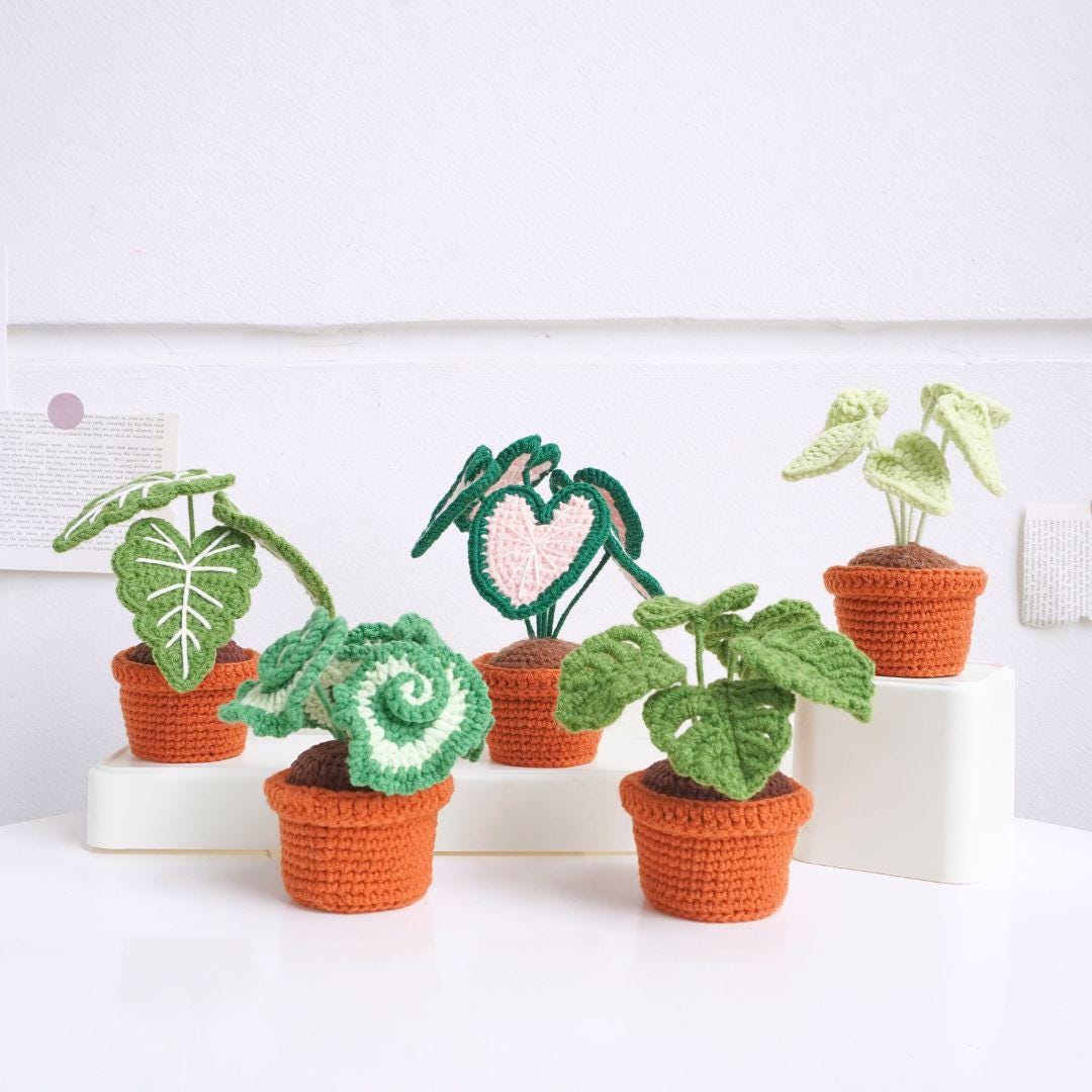 Potted Foliage Crochet Pattern Bundle