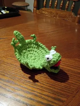 Photo review by Addison for the 3-in-1 Scrat, Lizard & Crocodile Coasters crochet pattern bundle