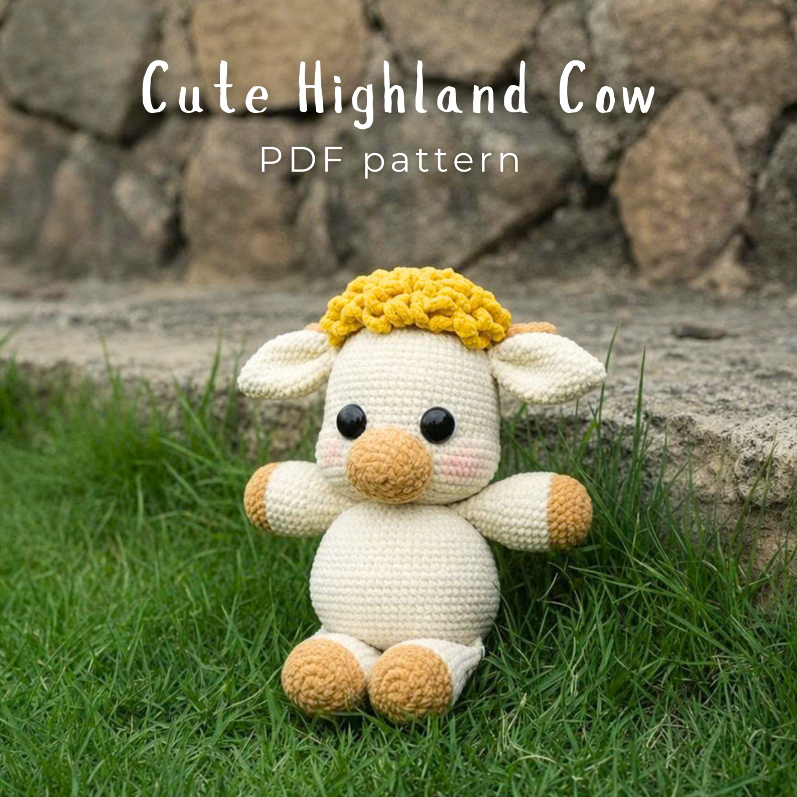 Cute Highland Cow Crochet Pattern PDF