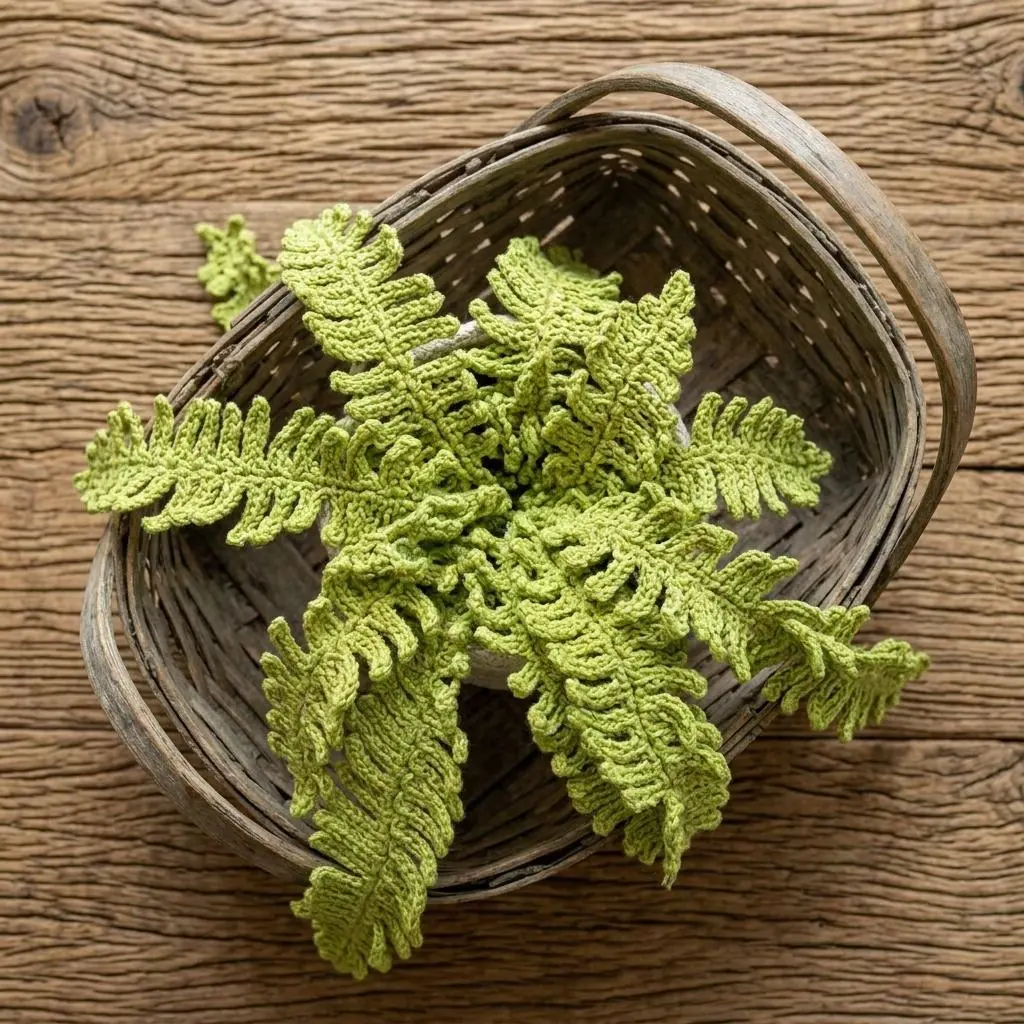 Vintage Fern Plant Pot Crochet Pattern