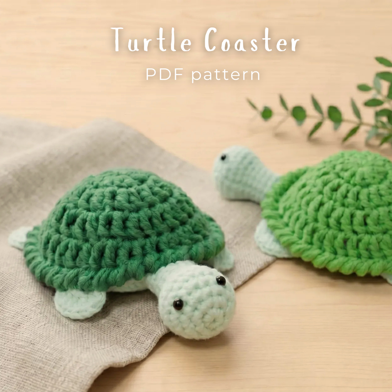 Turtle Coaster Crochet Pattern PDF