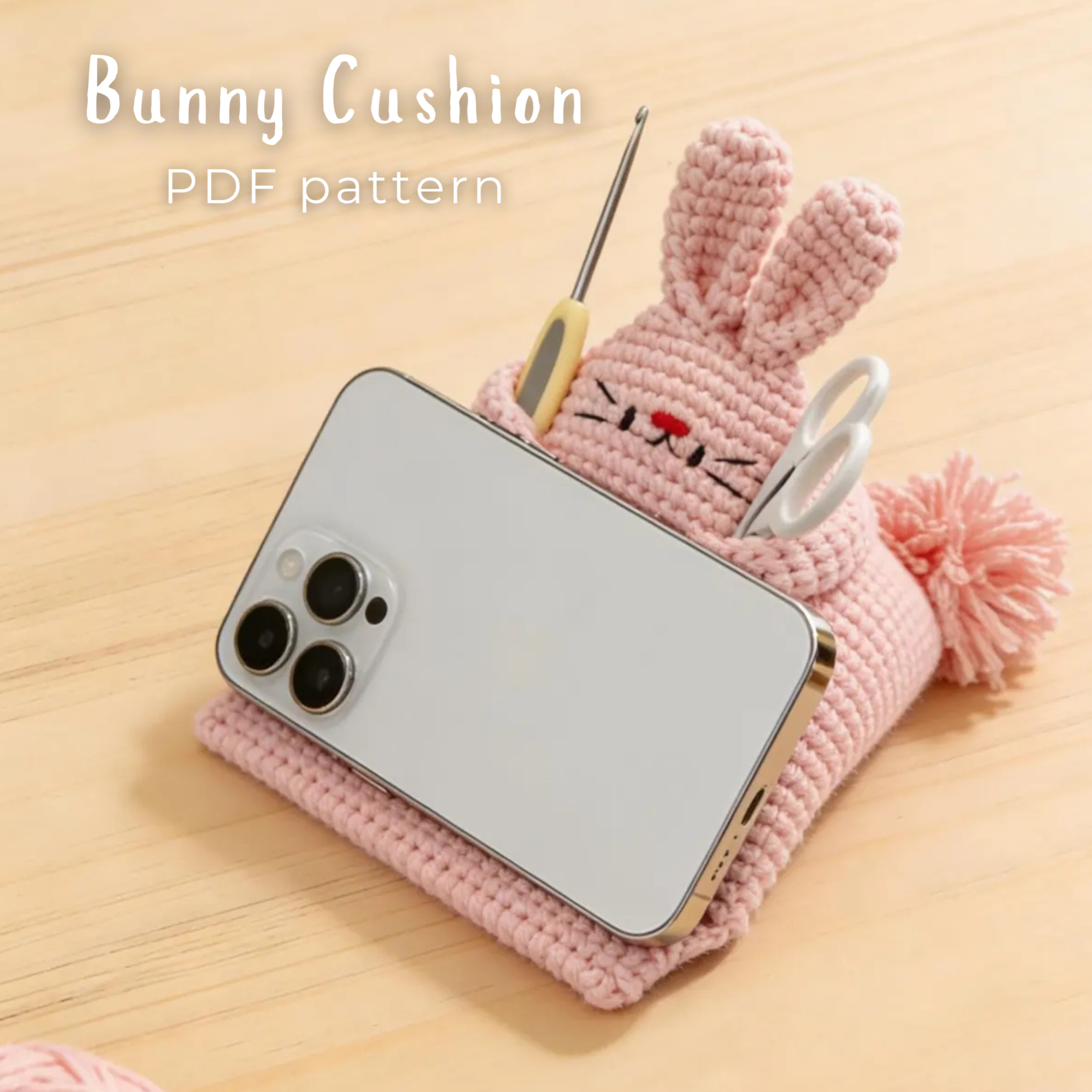 Bunny Phone Holder Crochet Pattern PDF