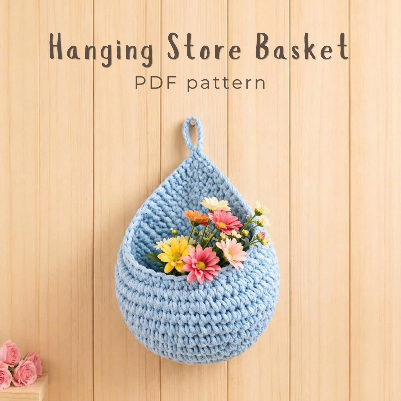 Hanging Basket Crochet Pattern PDF