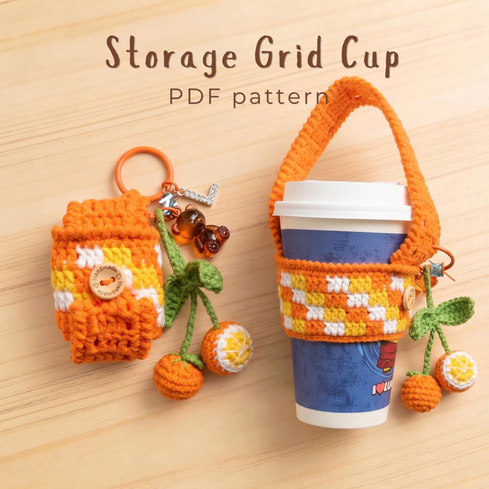 Storage Grid Cup Crochet Pattern PDF