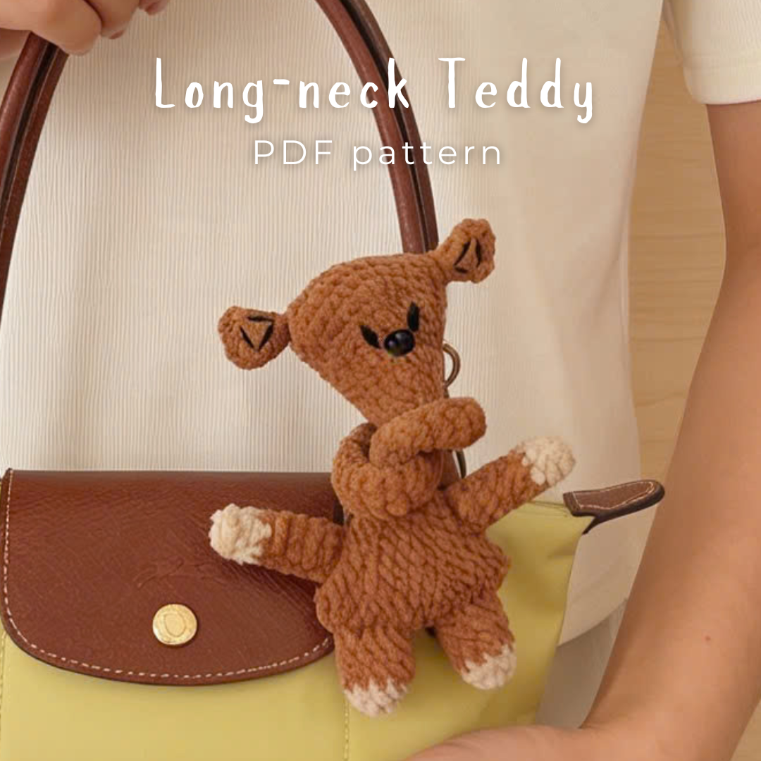 Long Neck Teddy Bear Crochet Pattern PDF