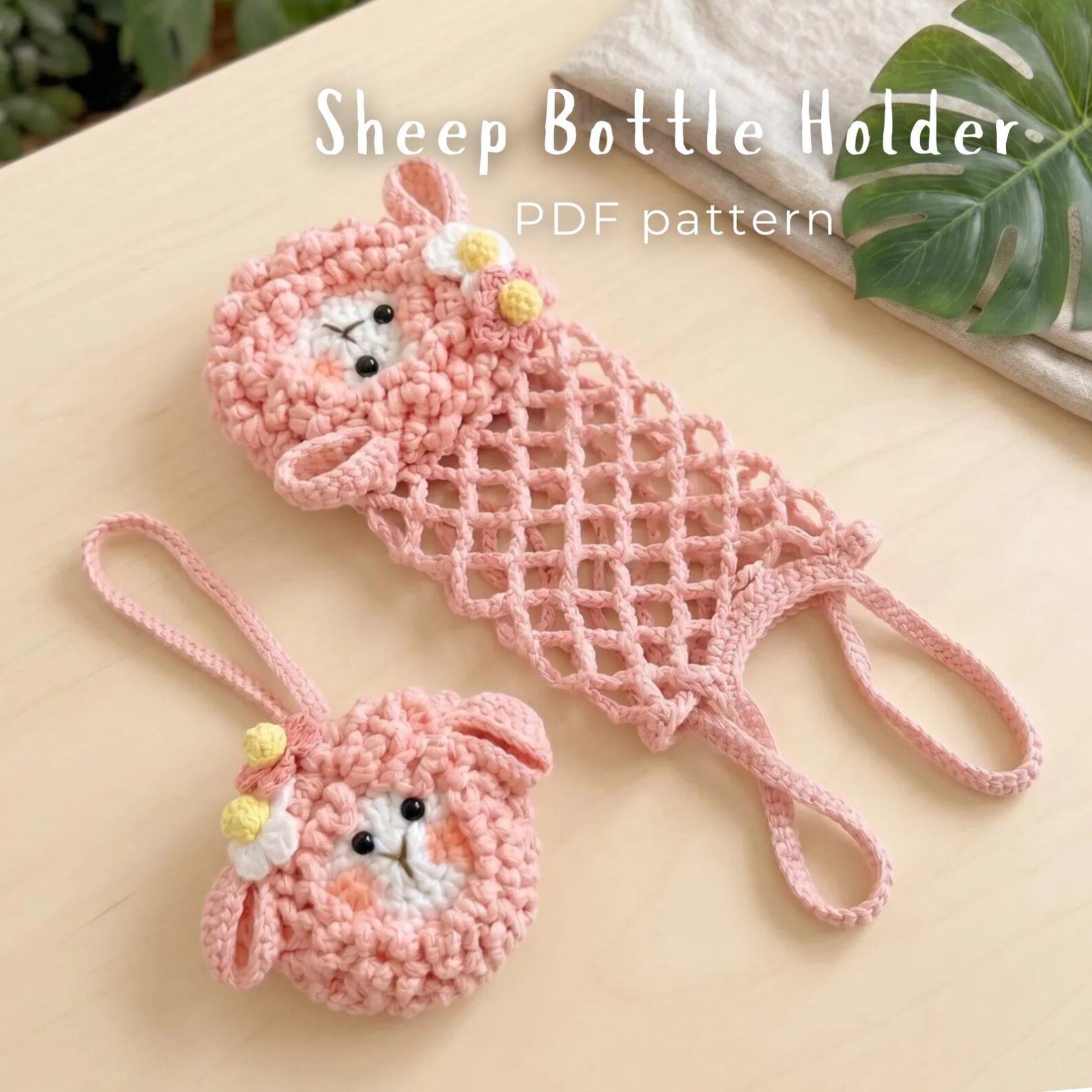 Sheep Bottle Holder Crochet Pattern